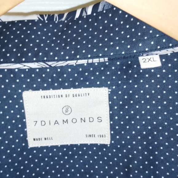 Tradesman Hawaiian Shirt Friday XXL 7 Diamonds Button-Up - Picture 4 of 6